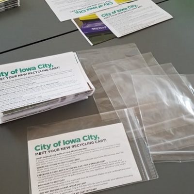 Educating residents about Iowa City's new recycling carts